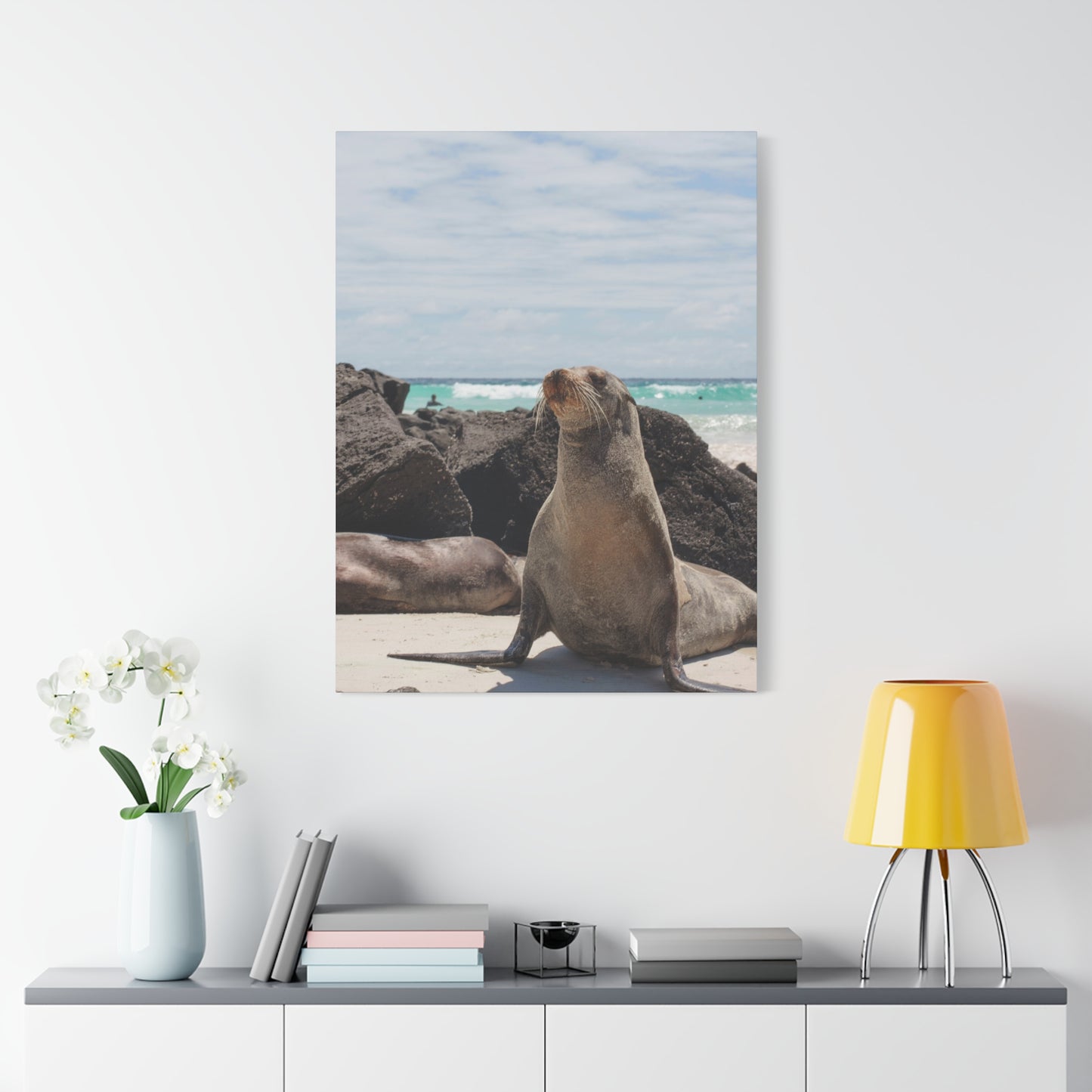 Seaside Seals Canvas